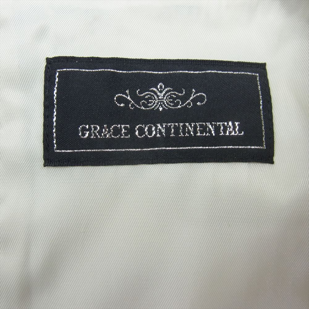 GRACE CONTINENTAL グレースコンチネンタル ノースリーブ 切替 フレア レース カットワーク ワンピース ブラック系 36【美品】【中古】