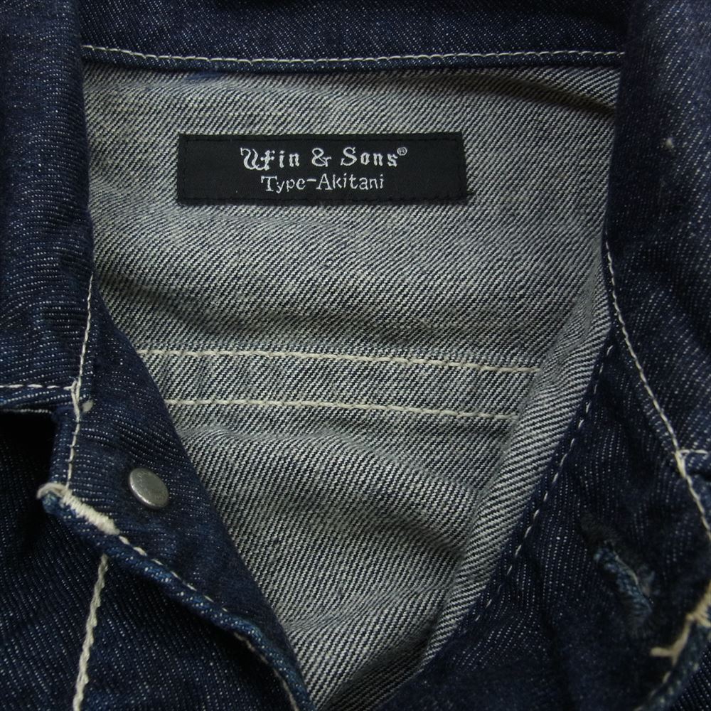 Win&Sons ウィンアンドサンズ TA-TN012 TYPE AKITANI  デニム オールインワン つなぎ ジャンプ スーツ インディゴブルー系 1【中古】