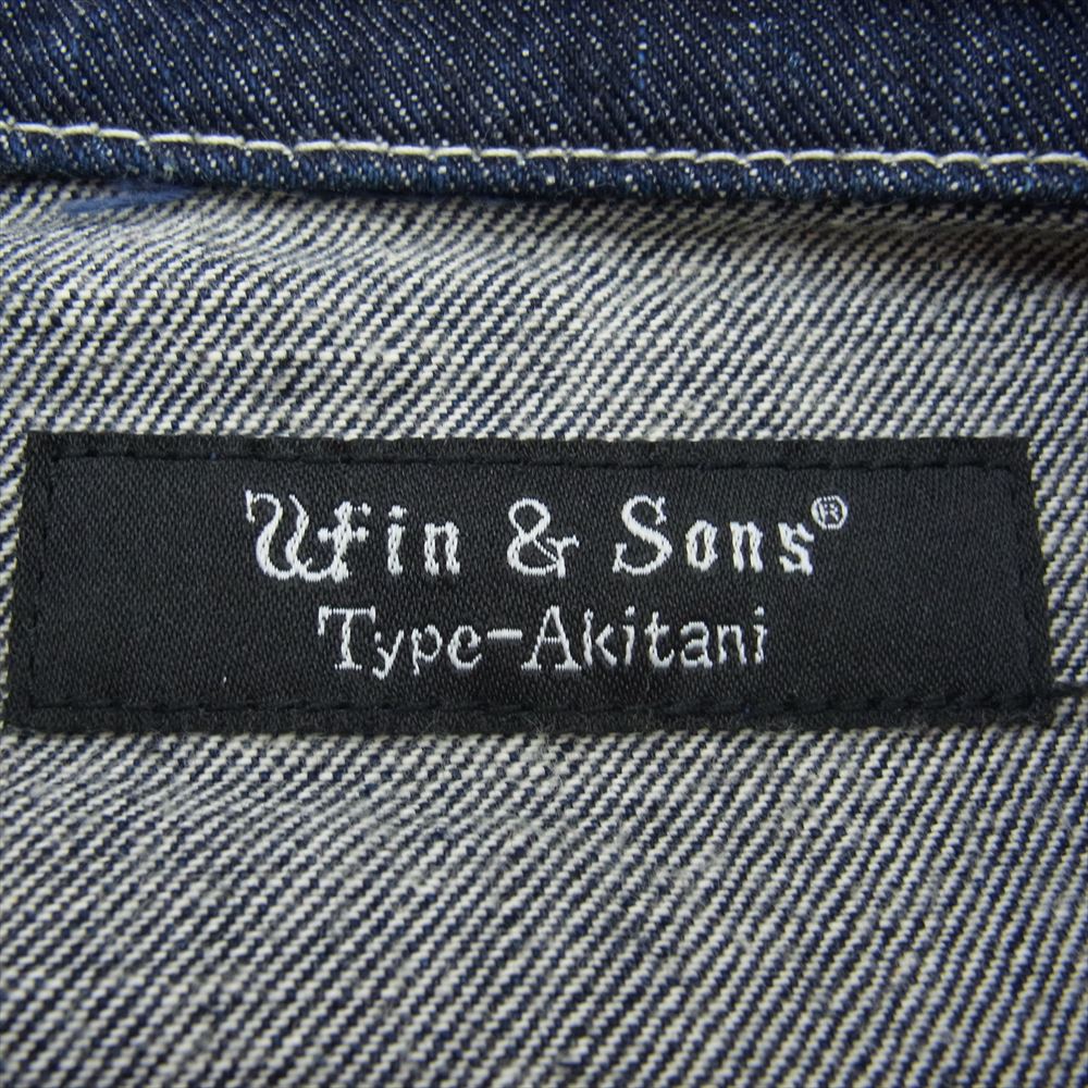 Win&Sons ウィンアンドサンズ TA-TN012 TYPE AKITANI  デニム オールインワン つなぎ ジャンプ スーツ インディゴブルー系 1【中古】