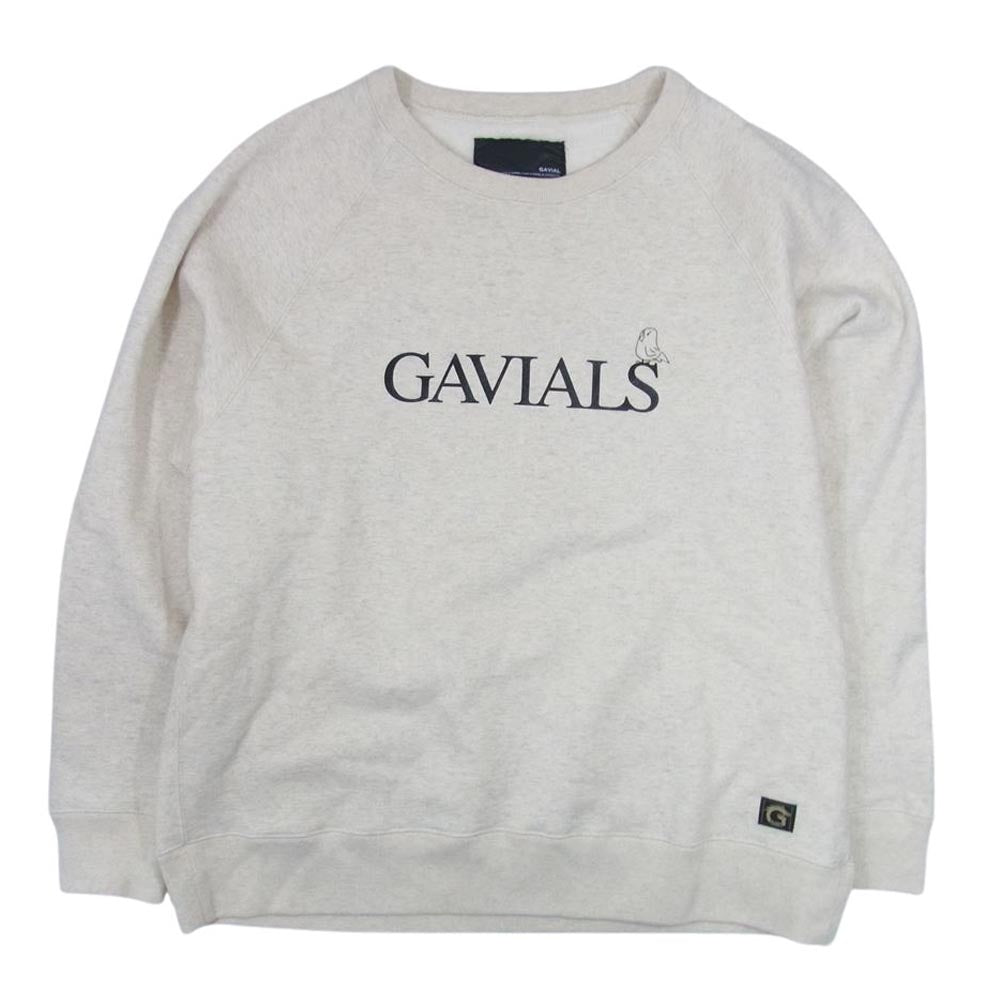 GAVIAL ガヴィル GVL-22AWT-0535 L/S SWEAT CHATTER プリント スウェット トレーナー オフホワイト系 L【新古品】【未使用】【中古】