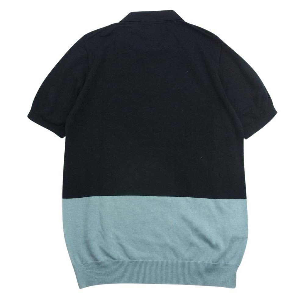 MARNI マルニ POMGP02QE0FC755 バイカラー 切り替え コットン ポロシャツ ブラック系 44【中古】