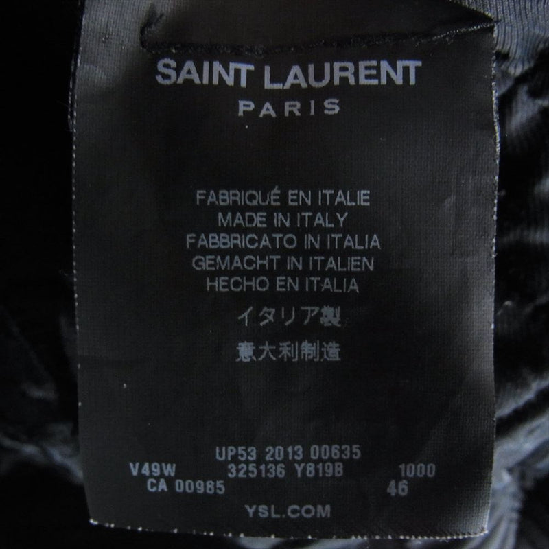 SAINT LAURENT サンローラン 325136 Y819B 国内正規品 コヨーテファー ミリタリー ブルゾン ダウンジャケット ブラック系 46【中古】