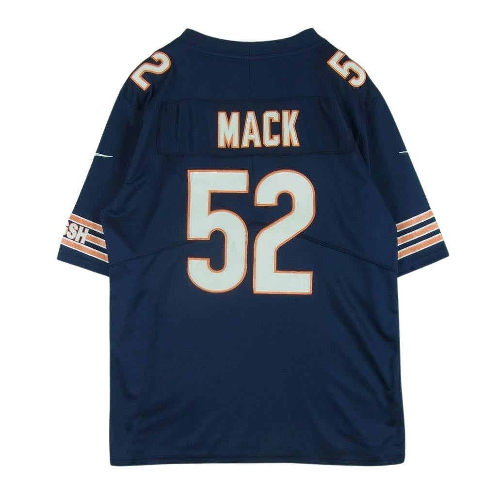 NIKE ナイキ NFL MACK ジャージ ユニフォーム ゲームシャツ 半袖 Tシャツ ダークネイビー系 M【中古】