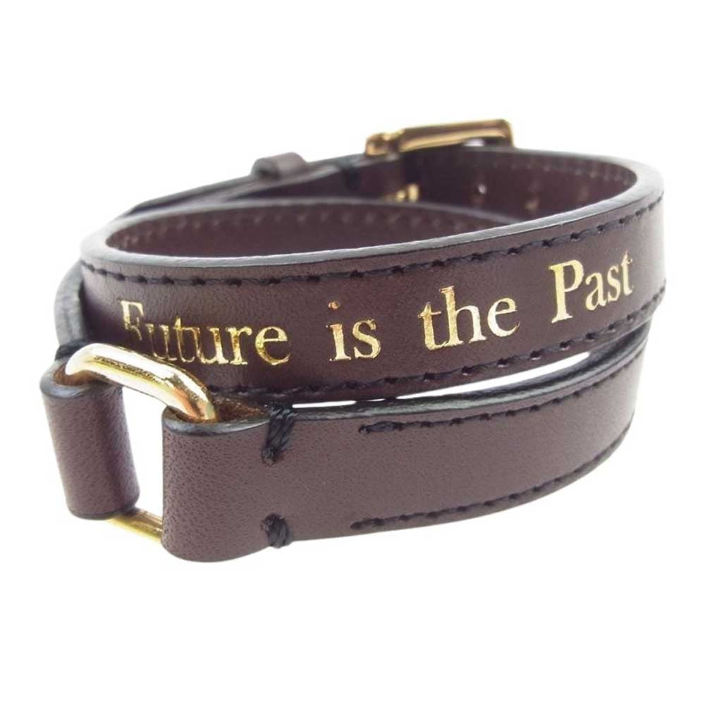 UNDERCOVER アンダーカバー 20SS UCY4A03 Future is the Past レザー ブレスレット ダークブラウン系 FREE【中古】