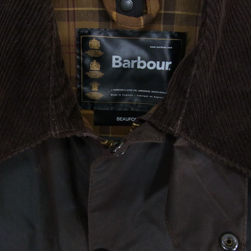 Barbour バブアー 英国製 BEAUFORT ビューフォート 3ワラント オイルド ジャケット ブラウン系 C42/107cm【中古】