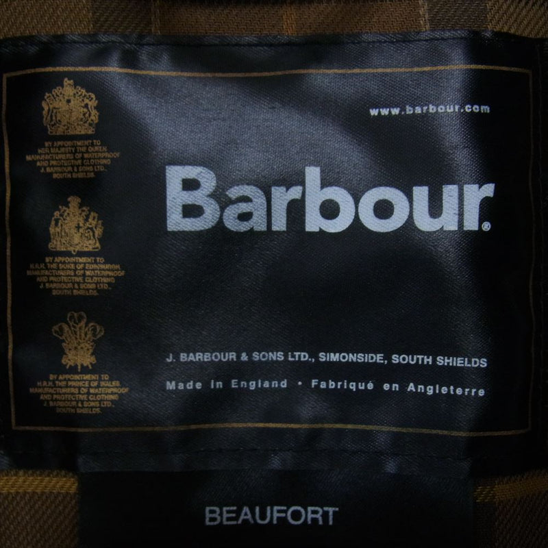 Barbour バブアー 英国製 BEAUFORT ビューフォート 3ワラント オイルド ジャケット ブラウン系 C42/107cm【中古】