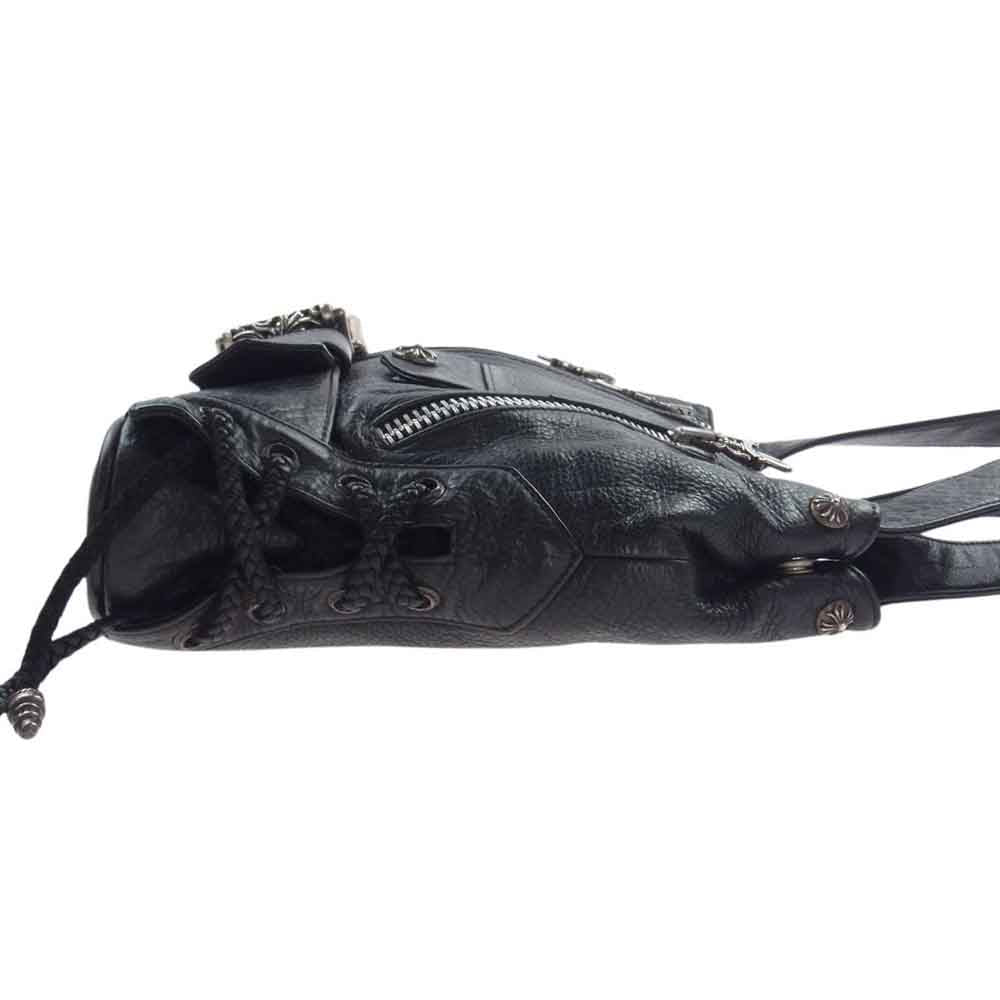 CHROME HEARTS クロムハーツ（原本無） JJ DEAN LG JJディーン ラージ レザー ライダース ハンドバッグ ブラック系【中古】
