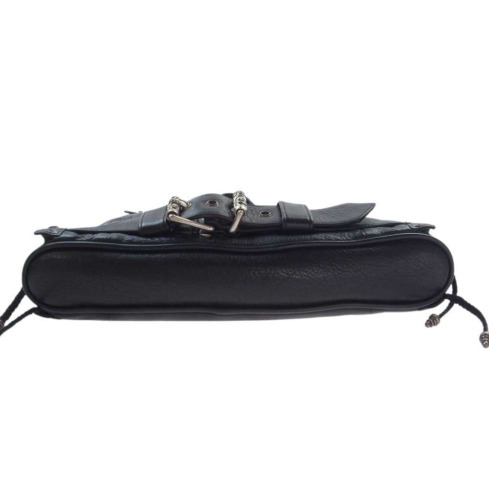 CHROME HEARTS クロムハーツ（原本無） JJ DEAN LG JJディーン ラージ レザー ライダース ハンドバッグ ブラック系【中古】