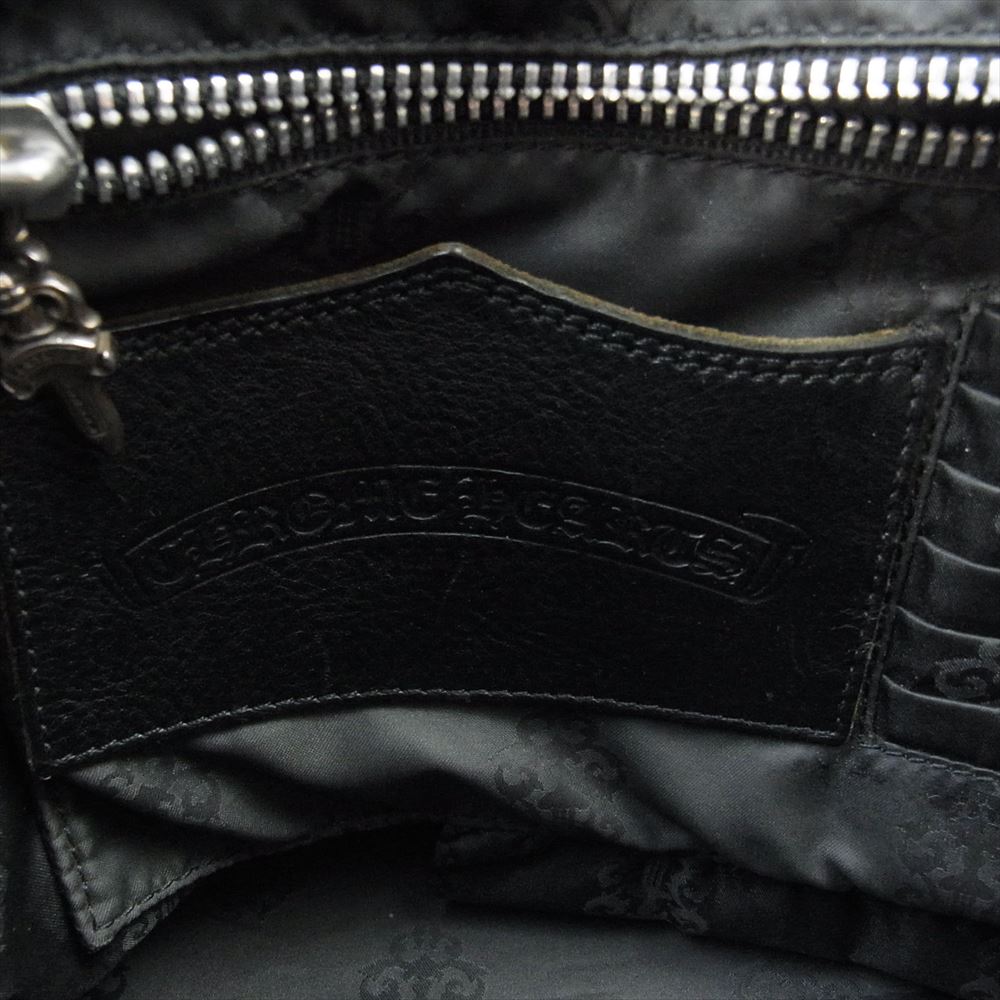 CHROME HEARTS クロムハーツ（原本無） JJ DEAN LG JJディーン ラージ レザー ライダース ハンドバッグ ブラック系【中古】