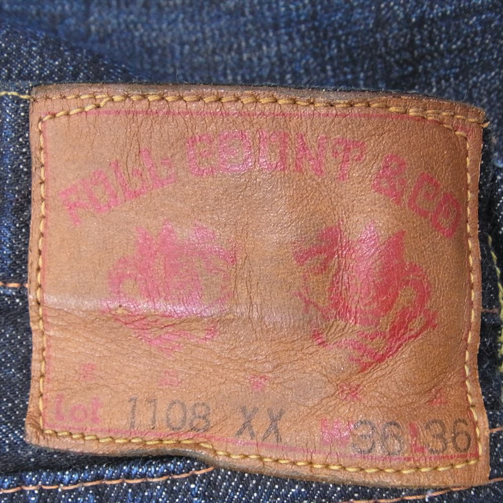 FULLCOUNT フルカウント 1108XX SLIM STRAIGHT ボタンフライ ストレート デニム パンツ  インディゴブルー系 36【中古】