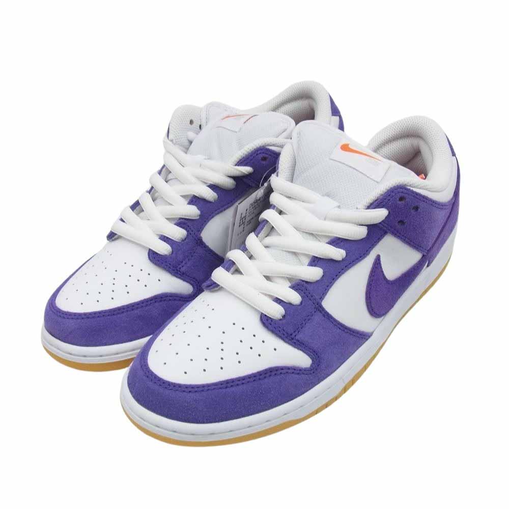 NIKE ナイキ DV5464-500 SB Dunk Low Pro ISO Orange Label Court Purple Gum ダンク ロー プロ オレンジレーベル コートパープル ガム スニーカー ホワイト系 パープル系 28cm【新古品】【未使用】【中古】