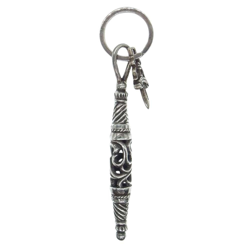 CHROME HEARTS クロムハーツ（原本有） SMALL ROLLER スモール ローラー ダガー キーリング キーホルダー シルバー系【中古】