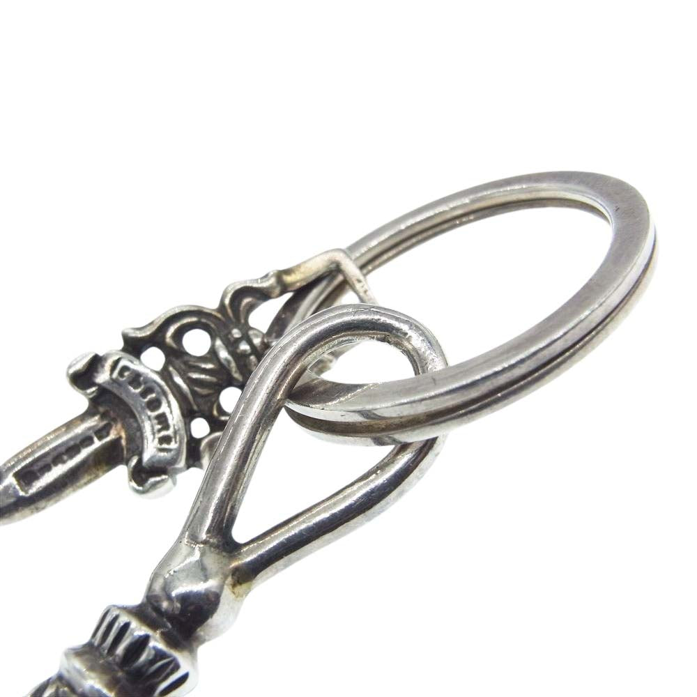 CHROME HEARTS クロムハーツ（原本有） SMALL ROLLER スモール ローラー ダガー キーリング キーホルダー シルバー系【中古】