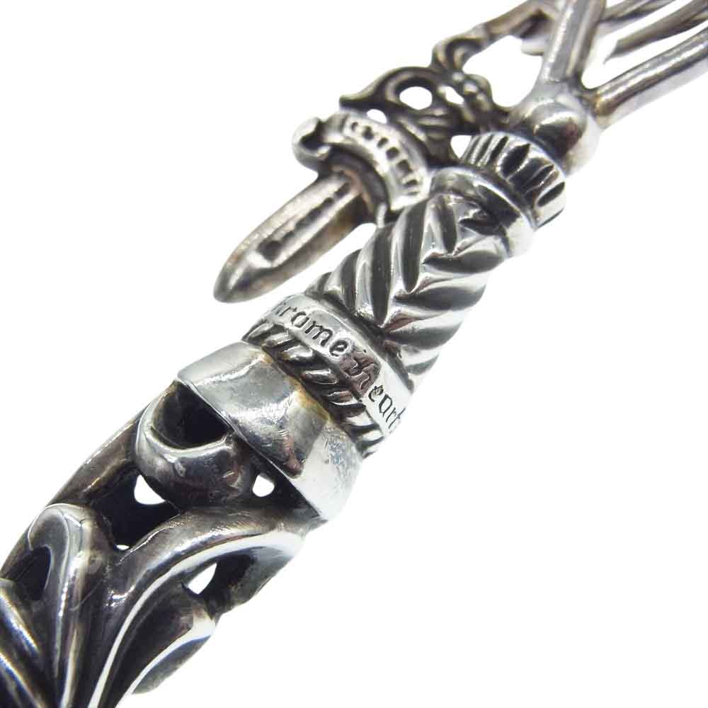 CHROME HEARTS クロムハーツ（原本有） SMALL ROLLER スモール ローラー ダガー キーリング キーホルダー シルバー系【中古】