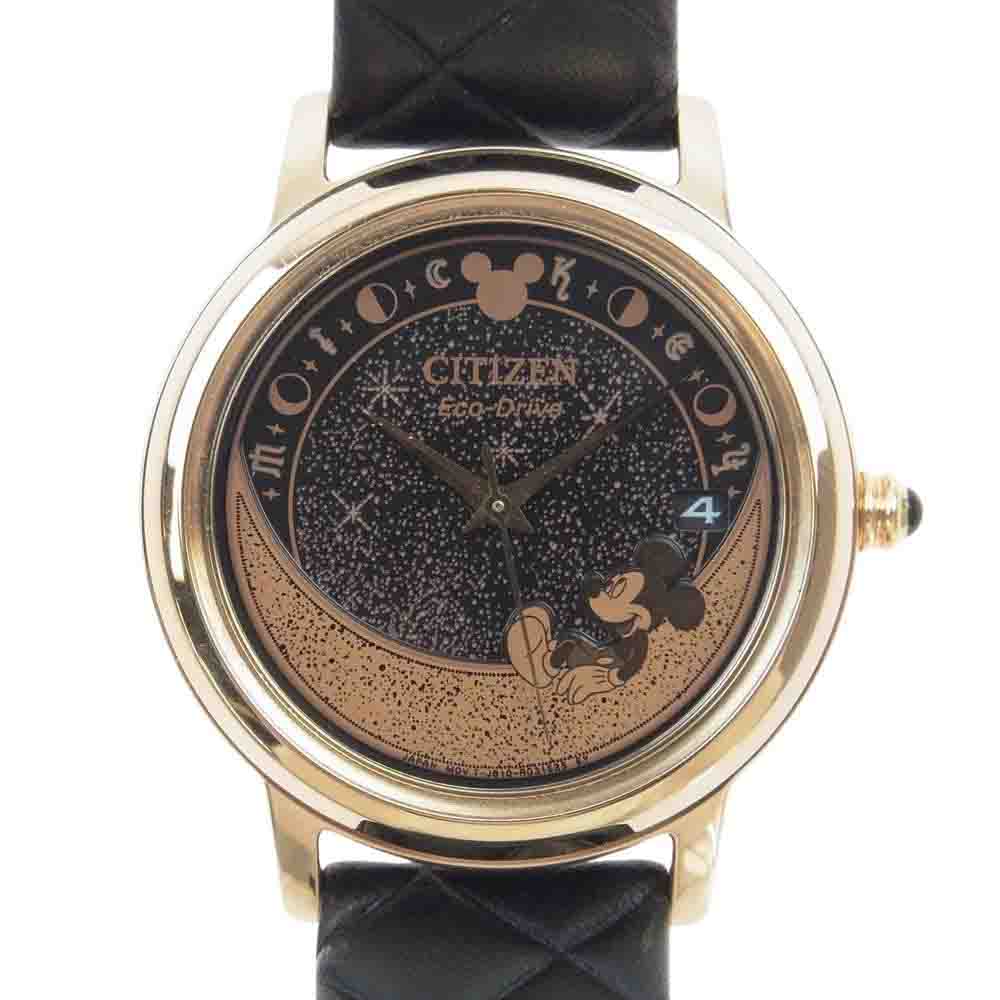 CITIZEN シチズン FE6098-08W × Disney ディズニー Celestial Mickey ミッキー エコドライブ 腕時計 ウォッチ ブラック系【美品】【中古】