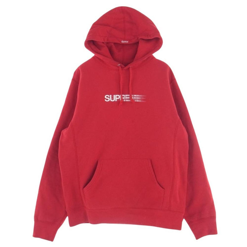 Supreme シュプリーム 20SS Motion Logo Hooded Sweatshirt モーションロゴ フーデッド スウェットシャツ パーカー レッド系 M【中古】