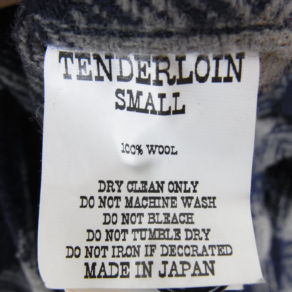 TENDERLOIN テンダーロイン 13AW T-BUFFALO CPO SHT JACKET バッファロー チェック 長袖 シャツ ネイビー系 S【中古】