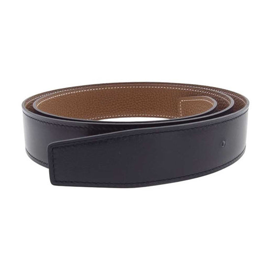 HERMES エルメス 071798CAAA095 コンスタンス リバーシブル レザー ベルト ブラック系 ライトブラウン系【新古品】【未使用】【中古】