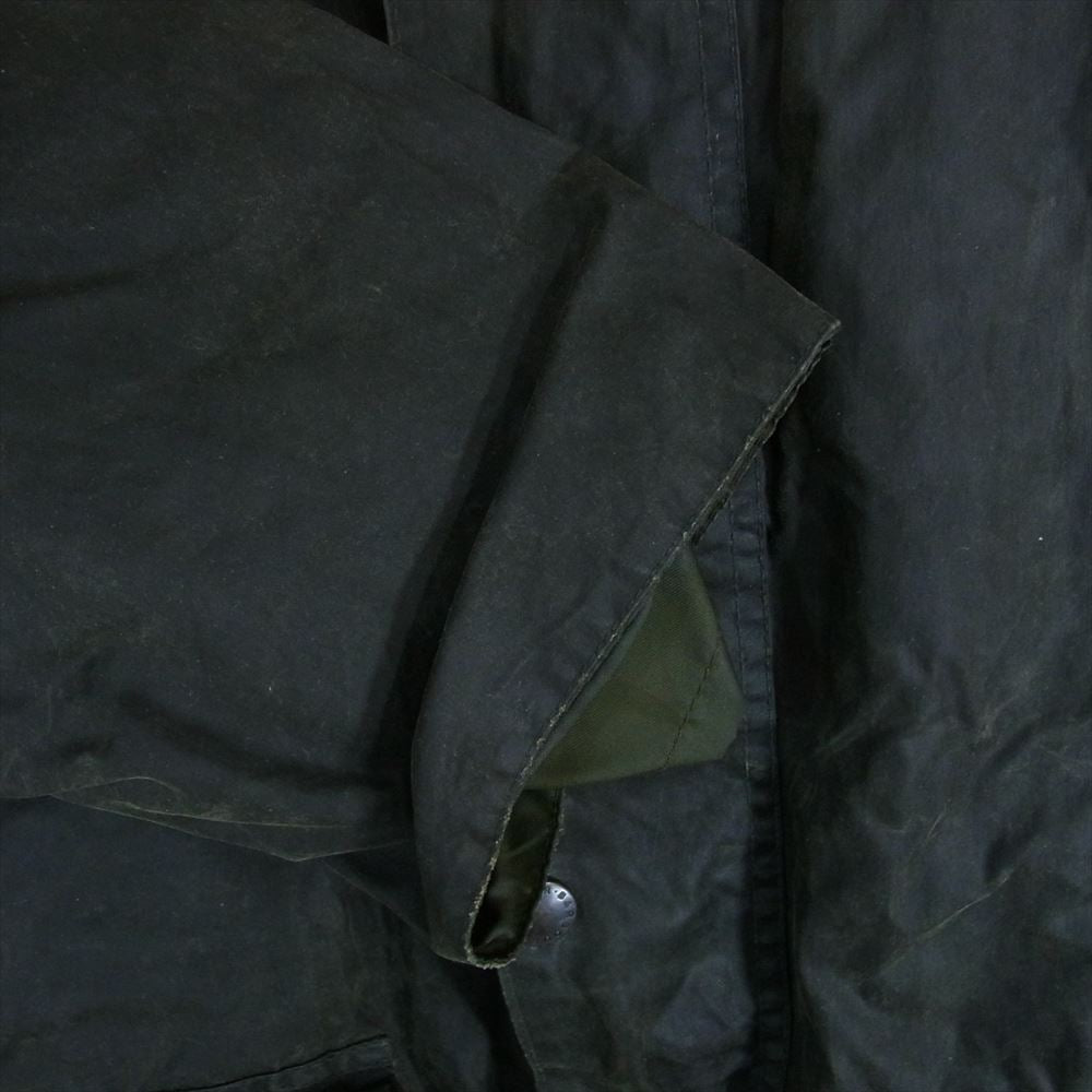 Barbour バブアー 91年 英国製 3ワラント BORDER ボーダー オイルド ジャケット カーキ系 C40/102cm【中古】