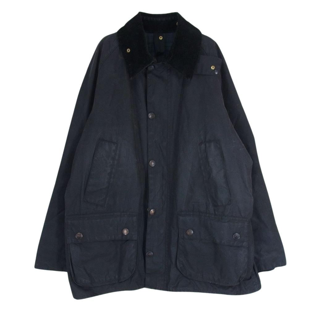 Barbour バブアー A104 00年 英国製 3ワラント BEDALE ビデイル オイルド ジャケット ブラック系 C38/97cm【中古】