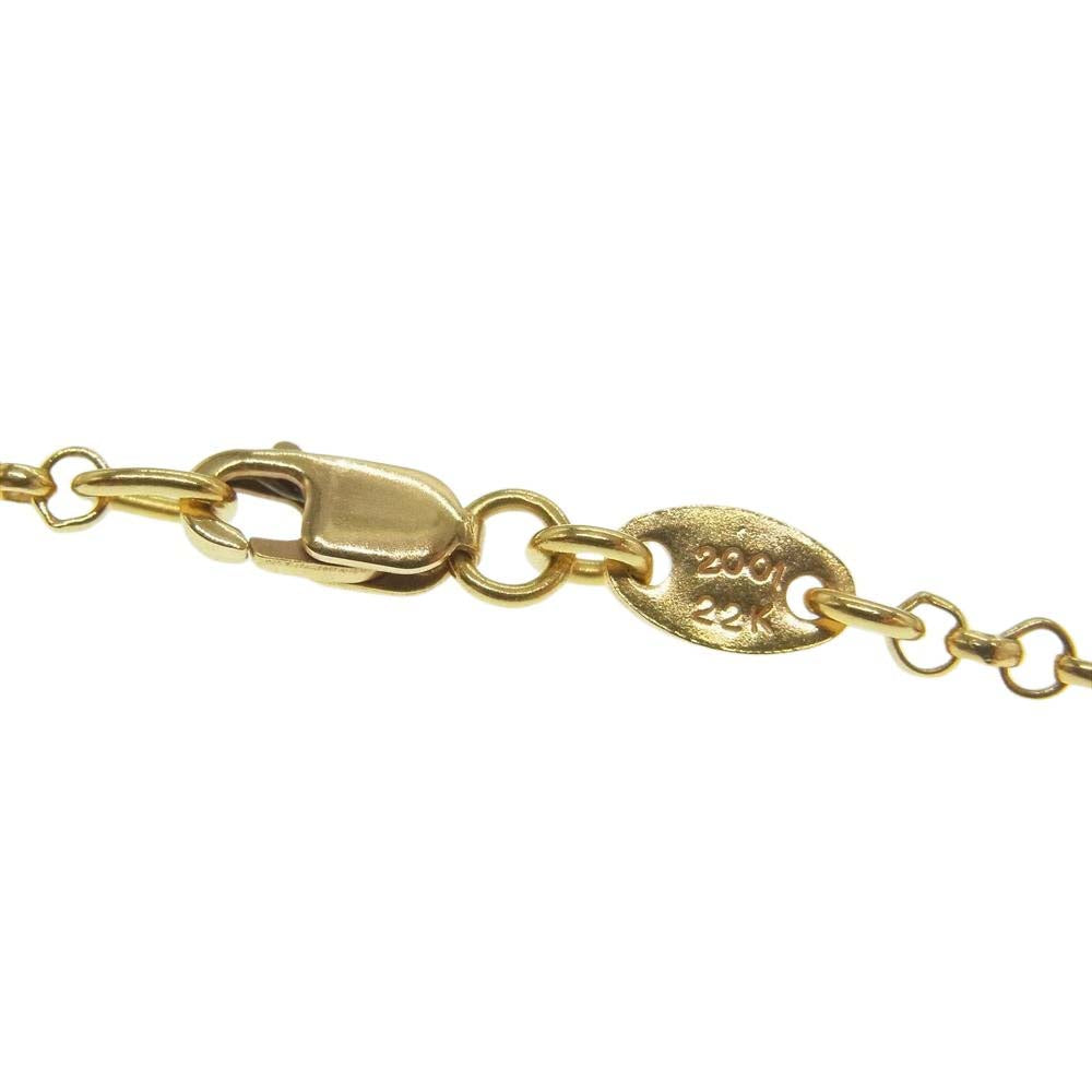 CHROME HEARTS クロムハーツ（原本無） 22K NECKCHAIN R16 ロールチェーン ネックレス 16inch 16インチ ゴールド系【中古】