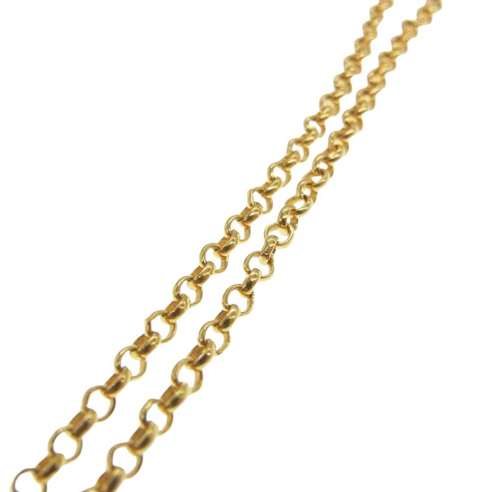 CHROME HEARTS クロムハーツ（原本無） 22K NECKCHAIN R16 ロールチェーン ネックレス 16inch 16インチ ゴールド系【中古】