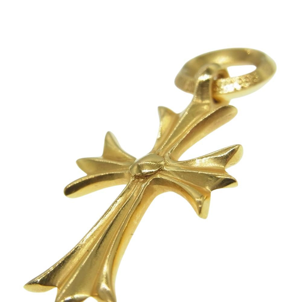 CHROME HEARTS クロムハーツ（原本無） 22K TINY CH CROSS タイニー CHクロス チャーム ネックレス トップ ゴールド系【中古】