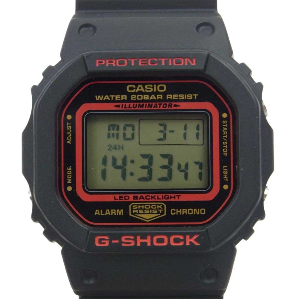 G-SHOCK ジーショック KELVIN HOEFLER ケルビン ホフラー × POWELL パウエル DW-5600KH-1JR クオーツ 時計 ブラック系 レッド系【美品】【中古】