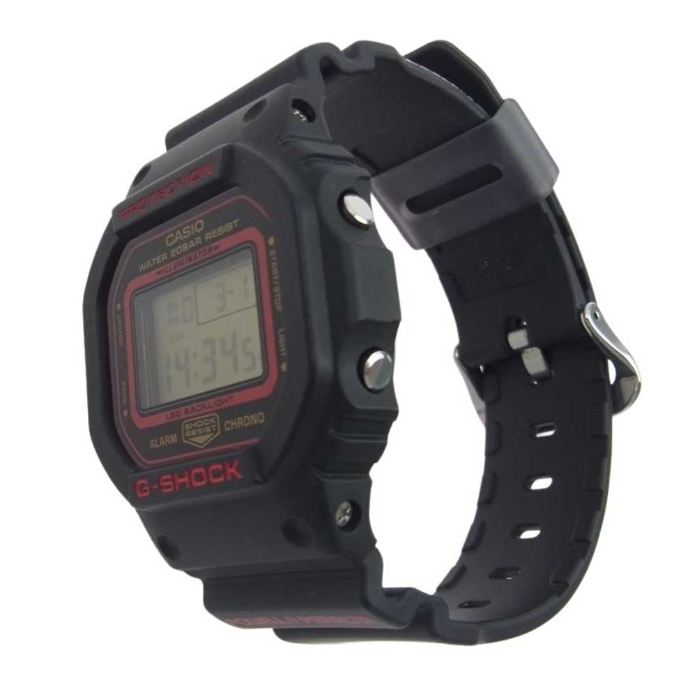 G-SHOCK ジーショック KELVIN HOEFLER ケルビン ホフラー × POWELL パウエル DW-5600KH-1JR クオーツ 時計 ブラック系 レッド系【美品】【中古】
