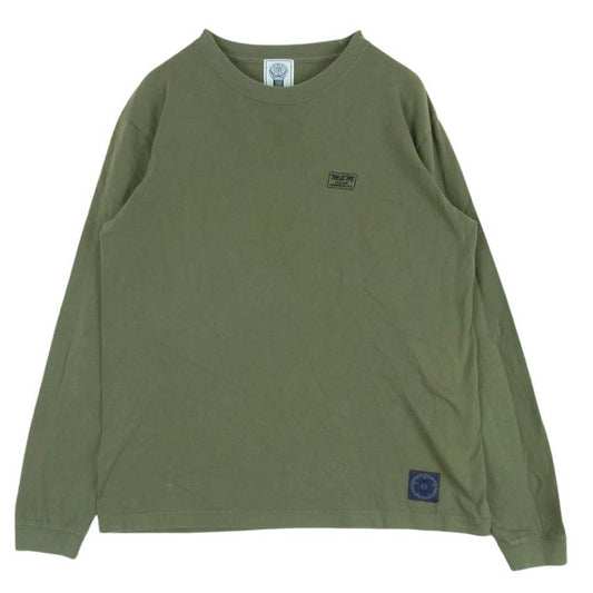 エムアンドエム 5011-01 31063HH ロゴ 刺繍 長袖 Tシャツ 中国製 カーキ系 グレイッシュカーキ系 M【中古】