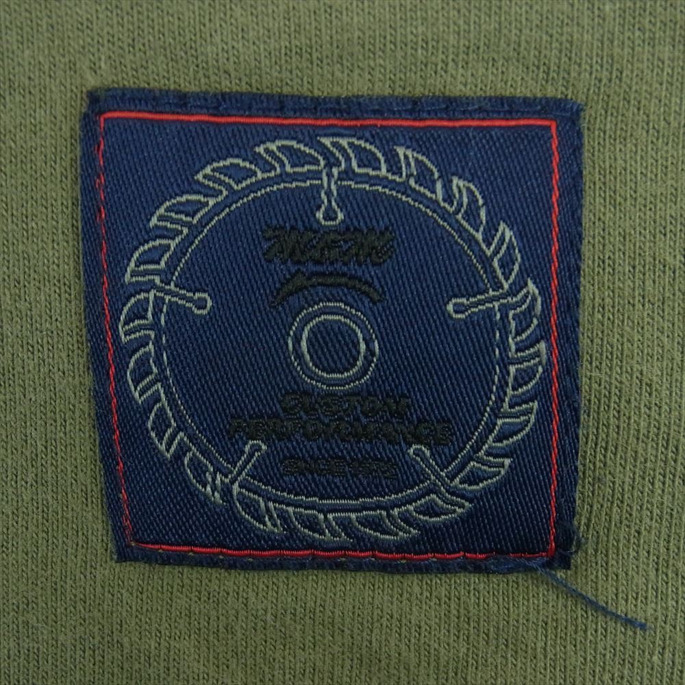 エムアンドエム 5011-01 31063HH ロゴ 刺繍 長袖 Tシャツ 中国製 カーキ系 グレイッシュカーキ系 M【中古】