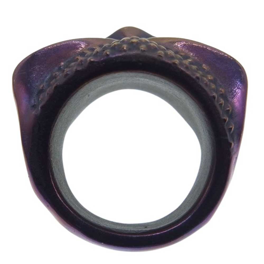 STARLIN GEAR スターリンギア ギャランティ付属 Puncher Stealth Blade Ring パンチャー ステルス ブレイド リング w/チタン パープル系 約16.5号【中古】