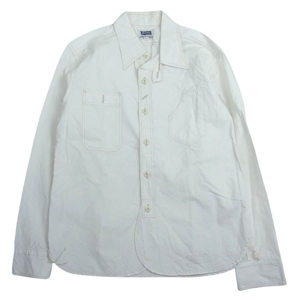 Pherrow's フェローズ ロングスリーブ 長袖 ワークシャツ オフホワイト系 38【中古】