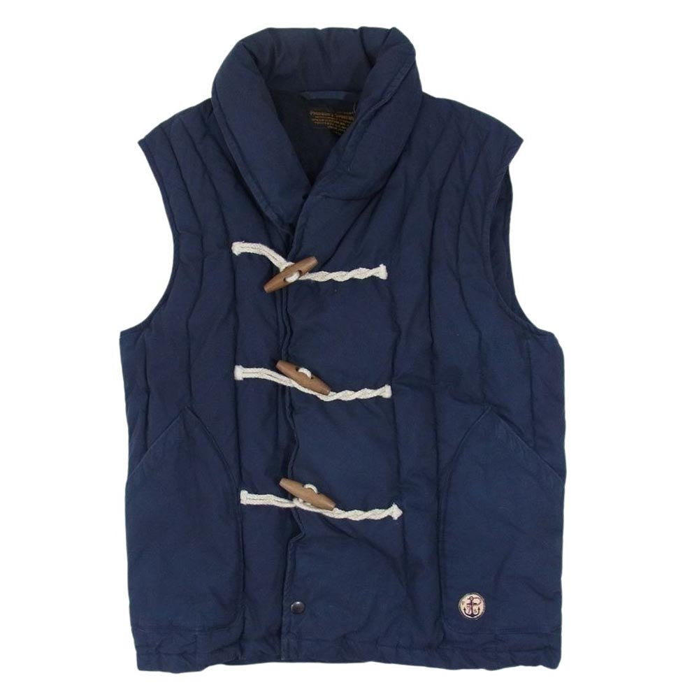 Pherrow's フェローズ 13W-PLV1 U.S.NAVY ショールカラー 中綿 ベスト ネイビー系 38【中古】