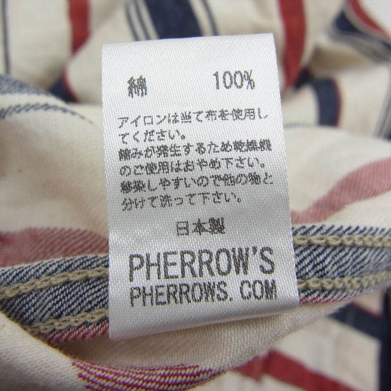Pherrow's フェローズ ストライプ ワーク ジャケット マルチカラー系 38【中古】