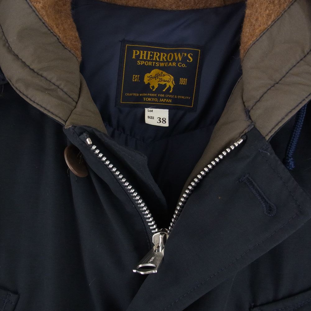 Pherrow's フェローズ ADP DOWN JACKET 60/40 ダウン ジャケット ダークネイビー系 38【中古】