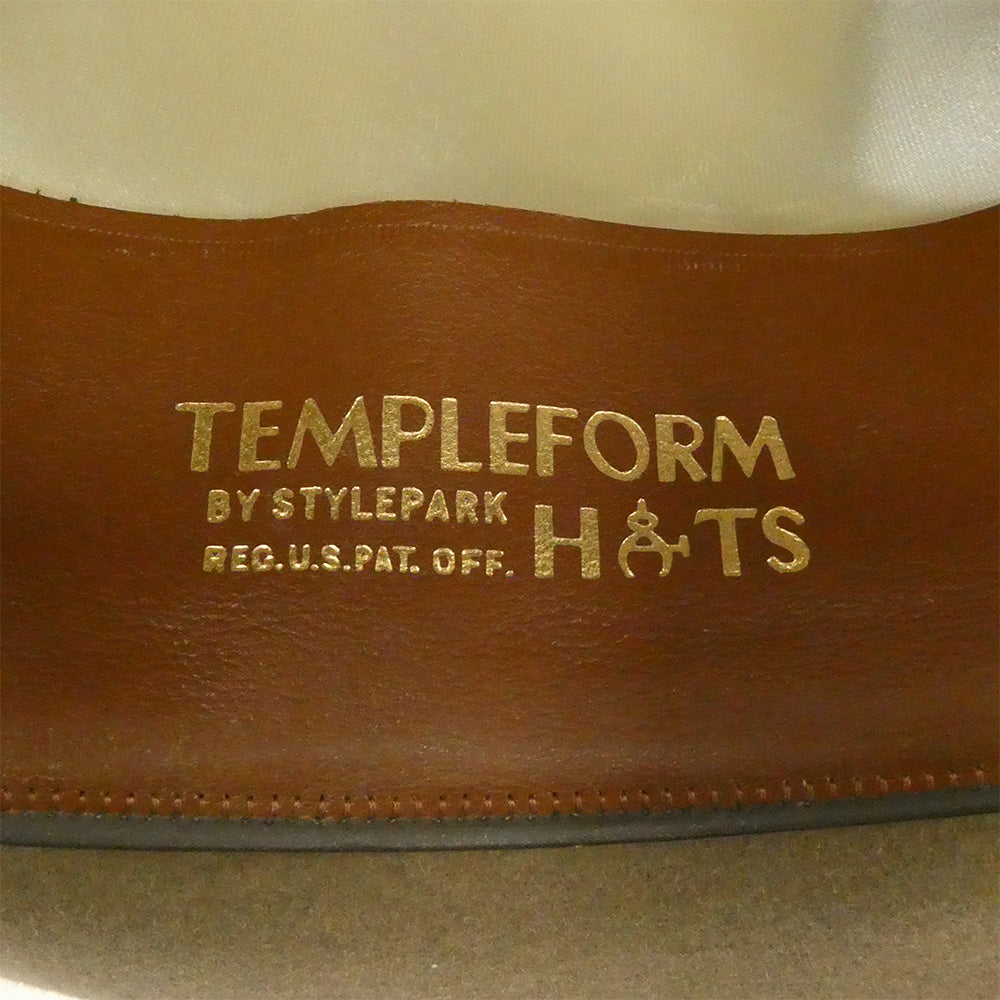テンプルフォーム 50s VINTAGE FEDORA HAT フェドラハット フェルトハット ブリムハット 帽子 7.25【中古】