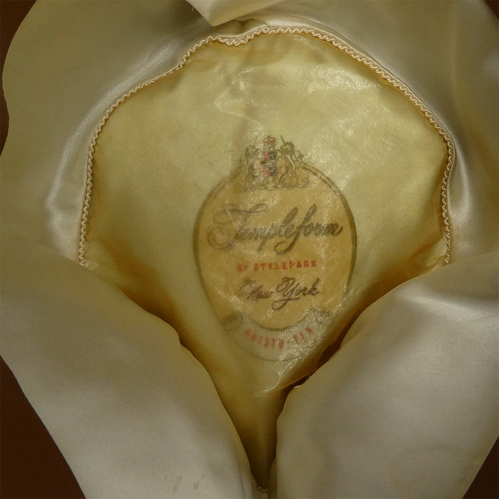 テンプルフォーム 50s VINTAGE FEDORA HAT フェドラハット フェルトハット ブリムハット 帽子 7.25【中古】