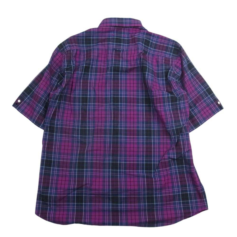 SOPHNET. ソフネット SOPH-60038 S/S CHECK SHIRT ショート スリーブ チェック 半袖シャツ パープル系 L【中古】