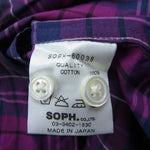 SOPHNET. ソフネット SOPH-60038 S/S CHECK SHIRT ショート スリーブ チェック 半袖シャツ パープル系 L【中古】
