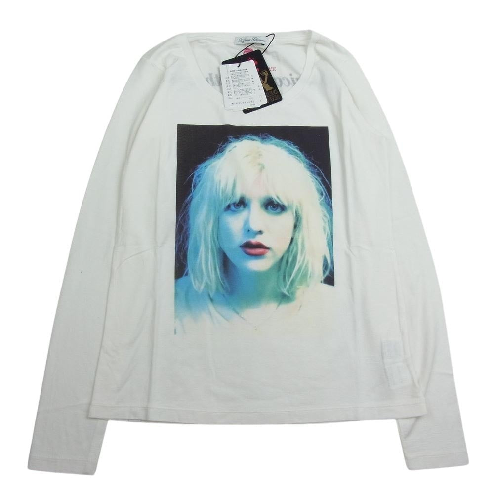 HYSTERIC GLAMOUR ヒステリックグラマー 0143CL12 COURTNEY コートニーラブ ガールプリント ロング 長袖 Tシャツ ホワイト系 F【中古】