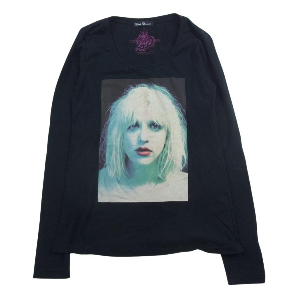 HYSTERIC GLAMOUR ヒステリックグラマー 0143CL12 COURTNEY コートニーラブ ガールプリント ロング 長袖 Tシャツ ブラック ブラック系 F【中古】