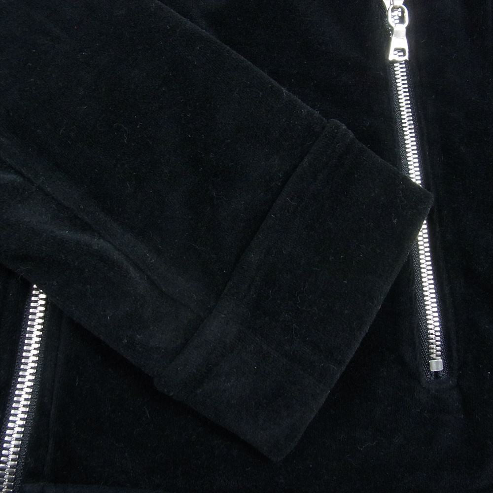 HYSTERIC GLAMOUR ヒステリックグラマー 2CF-7590 ガール刺繍 ベロア フルジップ パーカー フーディ ブラック系 F【中古】
