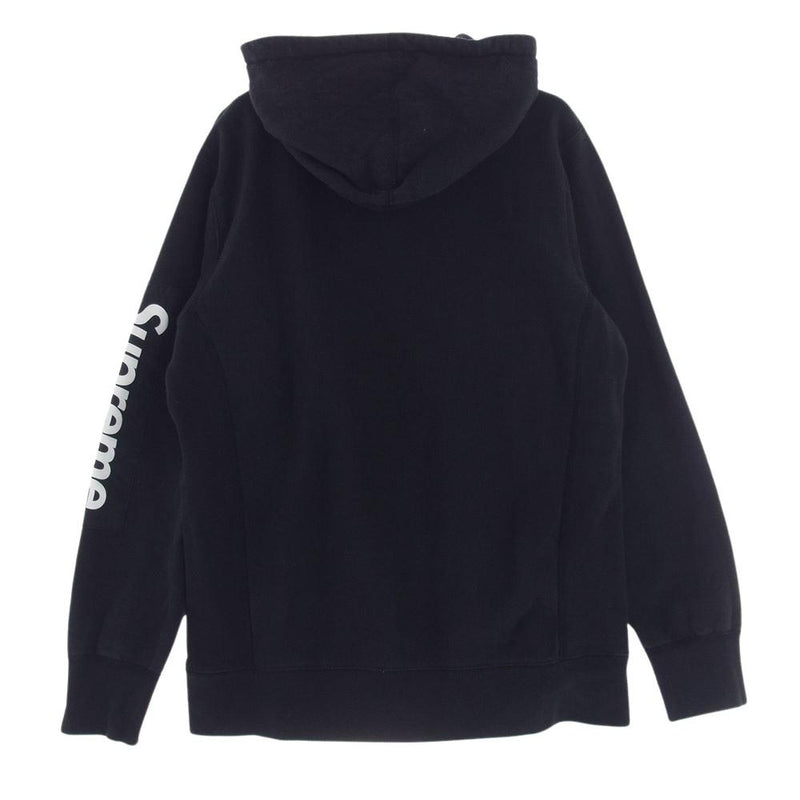 Supreme シュプリーム 17SS Sleeve Patch Hooded Sweatshirt スリーブ パッチ プルオーバー パーカー  ブラック系 M【中古】