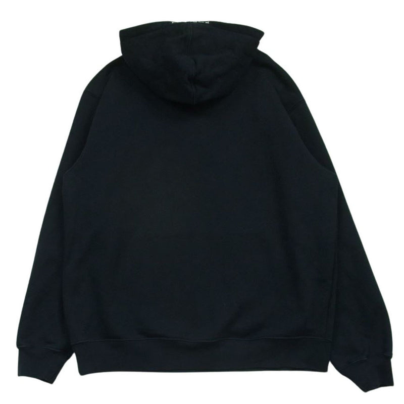 Supreme シュプリーム 21SS NIKE ナイキ Half Zip Hooded Sweatshirt ハーフ ジップ フード ロゴ パーカー 中国製 ブラック系 ダークネイビーよりのブラック系 M【中古】