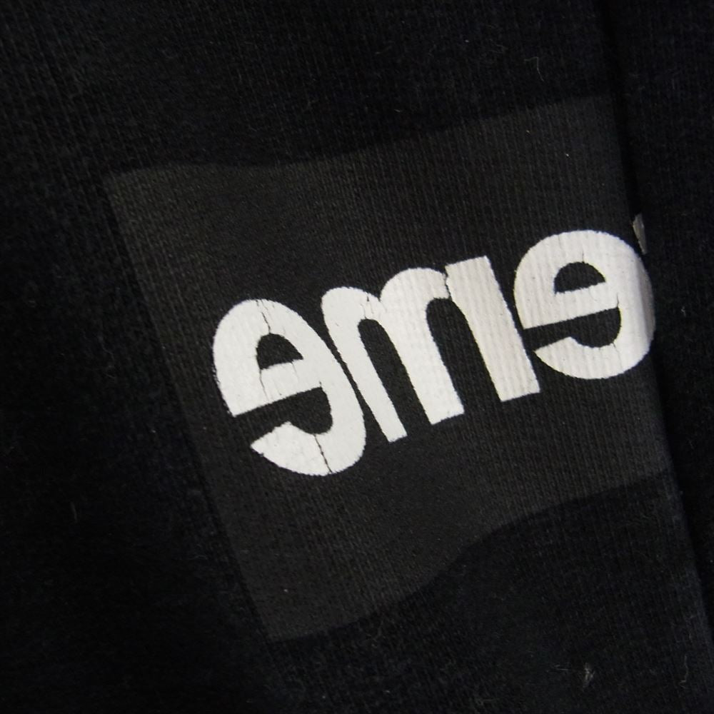 Supreme シュプリーム 18AW × COMME des GARCONS SHIRT コムデギャルソン シャツ Split Box Logo Hooded Sweatshirt スプリット ボックス ロゴ プリント フーデッド スウェットシャツボックス ロゴ パーカー ブラック系 M【中古】