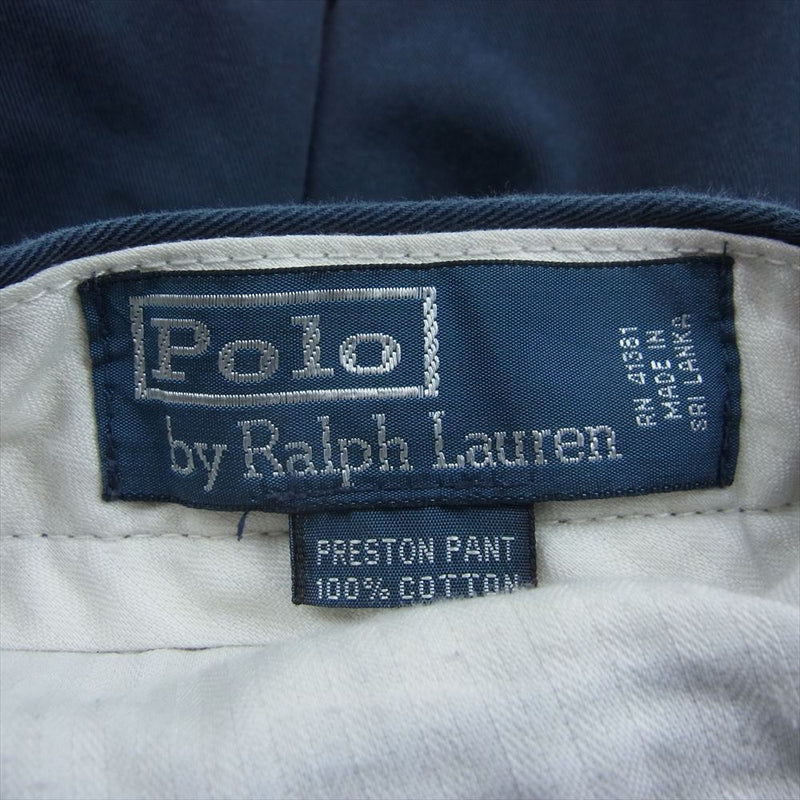 POLO RALPH LAUREN ポロ・ラルフローレン 90s PRESTON PANT チノ プレストン パンツ ネイビー系 33/32【中古】