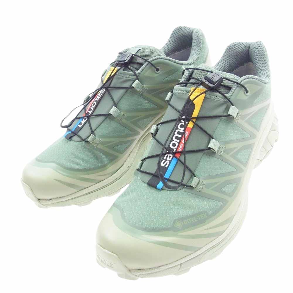 salomon サロモン 472920 XT-6 Gore-Tex Desert Sage Lily Pad ゴアテックス デザートセージ 防水 スニーカー グリーン系 27cm【新古品】【未使用】【中古】