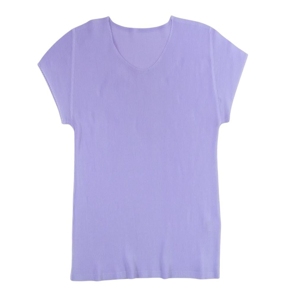 PLEATS PLEASE プリーツプリーズ イッセイミヤケ PP41-FK362 プリーツ加工 細プリーツ カットソー パープル系 3【中古】