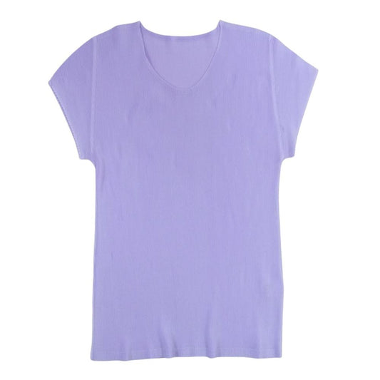 PLEATS PLEASE プリーツプリーズ イッセイミヤケ PP41-FK362 プリーツ加工 細プリーツ カットソー パープル系 3【中古】